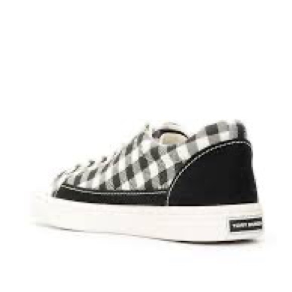 Tory Burch Classic court sneaker black gingham / perfect black size 9.5 - Picture 5 of 12